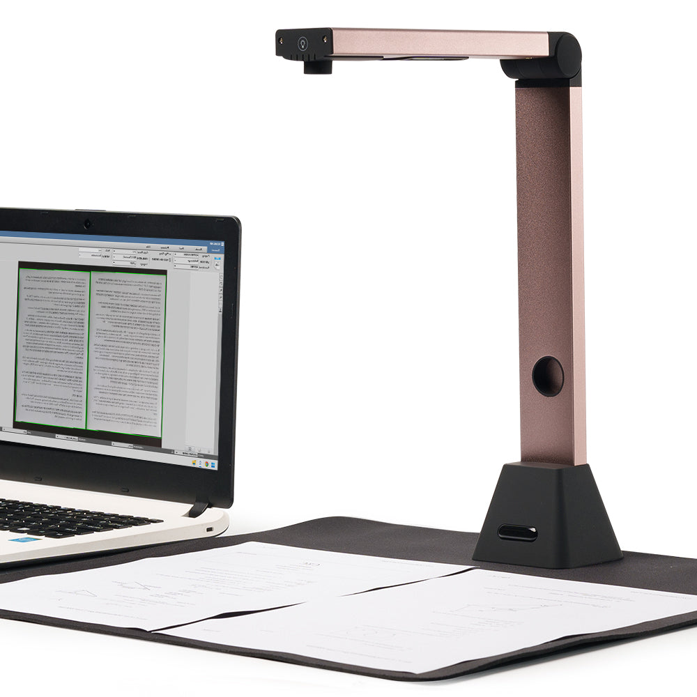 Bamboosang Portable Document Camera & Scanner: High Definition 8MP Document Scanner A3 Size Capture, Multi-language OCR, USB Doc Cam, Powerful Software Scanner for Teacher Classroom Office,WIN only