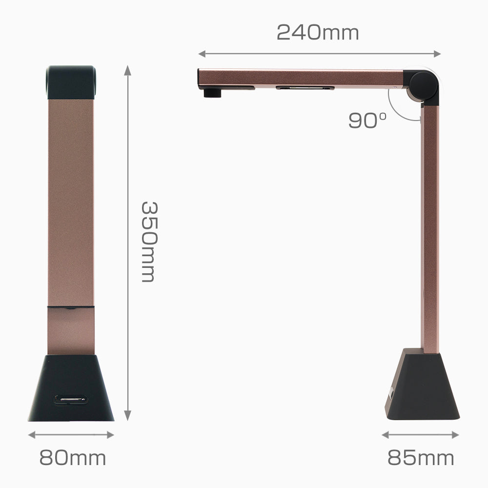 Bamboosang Portable Document Camera & Scanner: High Definition 8MP Document Scanner A3 Size Capture, Multi-language OCR, USB Doc Cam, Powerful Software Scanner for Teacher Classroom Office,WIN only
