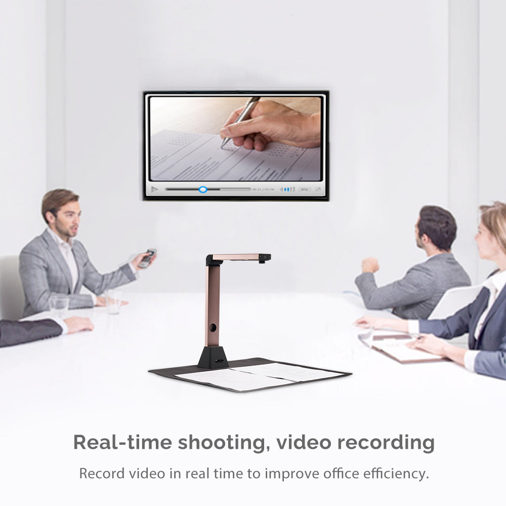 Bamboosang Portable Document Camera & Scanner: High Definition 8MP Document Scanner A3 Size Capture, Multi-language OCR, USB Doc Cam, Powerful Software Scanner for Teacher Classroom Office,WIN only