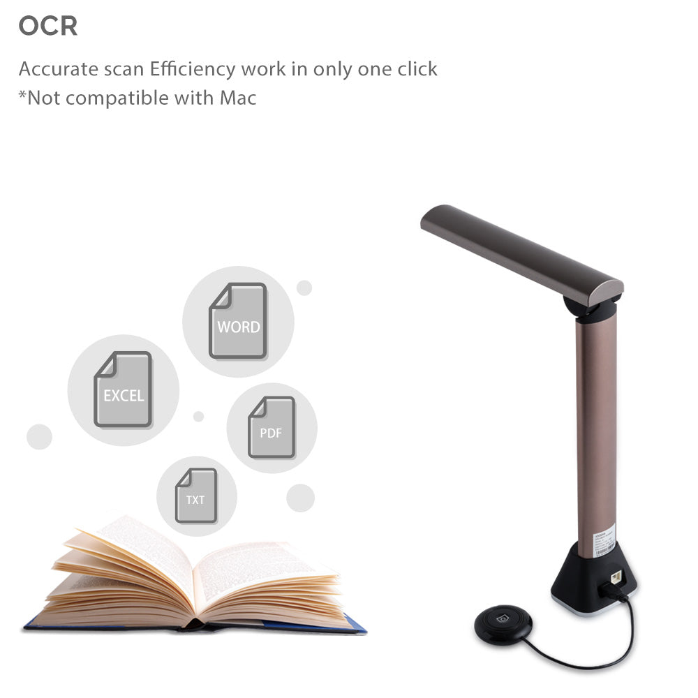 X7 Book & Document Scanner, 15MP High Definition Portable Document Camera, Auto-Flatten & Deskew, Capture Size A3, Multi-Language OCR, USB, SDK & Twain for Office and Education Presentation
