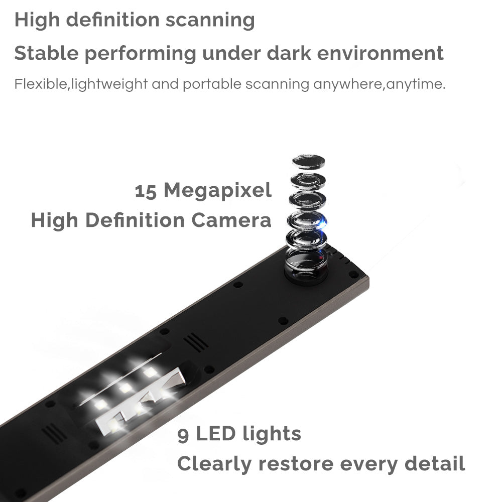 X7 Book & Document Scanner, 15MP High Definition Portable Document Cam