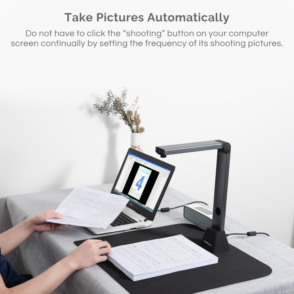 Document Camera X3, High Definition Portable Scanner, Capture Size A3, Multi-Language OCR, English Article Recognition, USB, SDK & Twain, Powerful Software